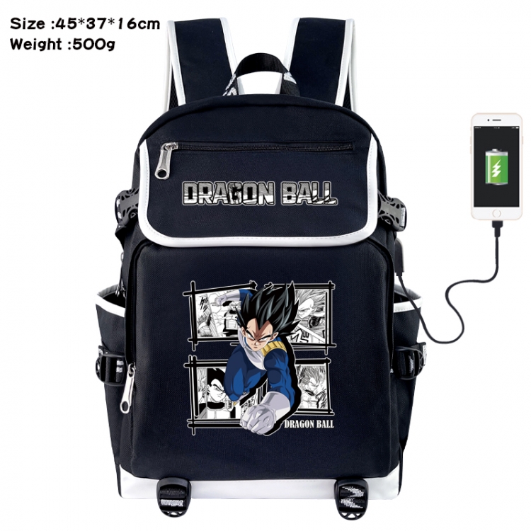 DRAGON BALL Anime Flip Data Cable USB Backpack School Bag 45X37X16CM