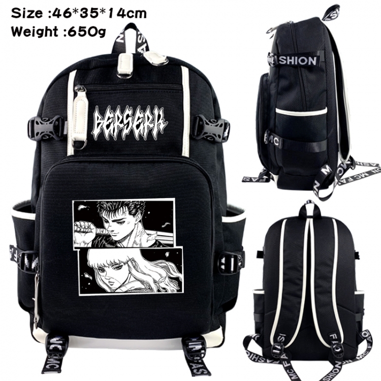 Berserk Data USB backpack Cartoon printed student backpack 46X35X14CM 650G