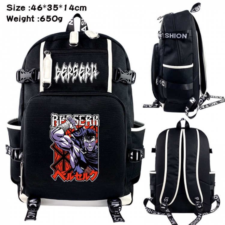 Berserk Data USB backpack Cartoon printed student backpack 46X35X14CM 650G
