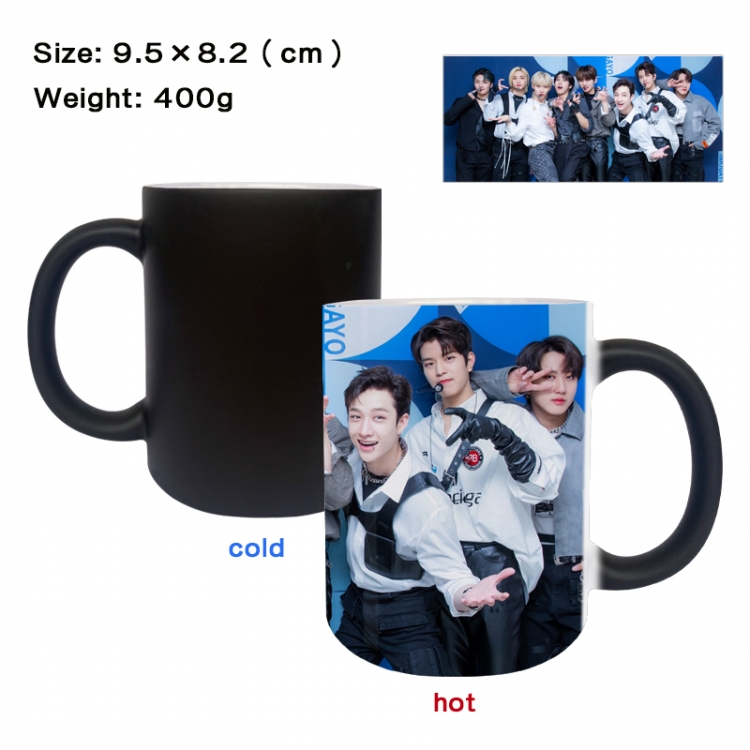 straykids Star peripheral color changing ceramic cup tea cup mug  9.5X8.2cm