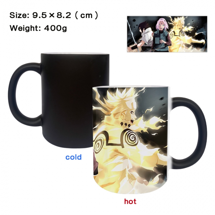 Naruto Anime peripherals color changing ceramic cup tea cup mug 9.5X8.2cm