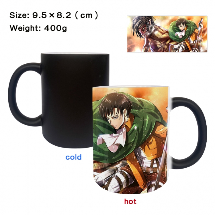 Shingeki no Kyojin Anime peripherals color changing ceramic cup tea cup mug 9.5X8.2cm