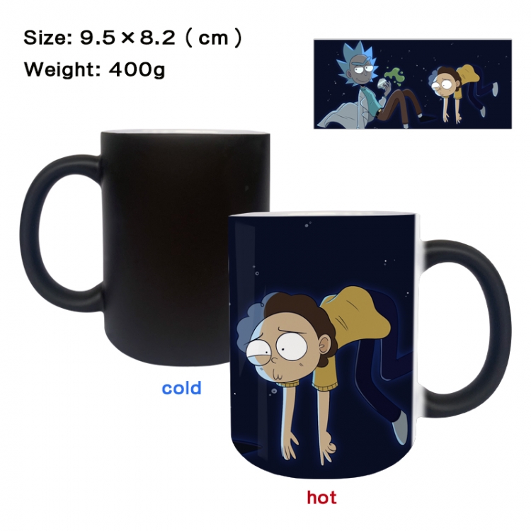Rick and Morty Anime peripherals color changing ceramic cup tea cup mug 9.5X8.2cm