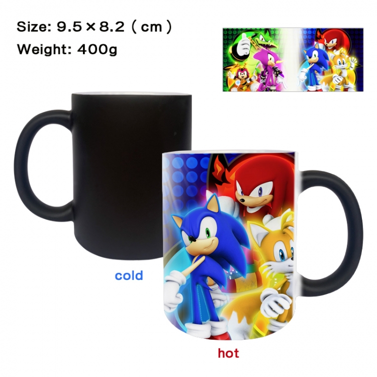 Sonic The Hedgehog Anime peripherals color changing ceramic cup tea cup mug 9.5X8.2cm