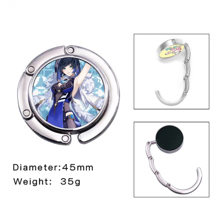 Genshin Impact Anime folding bag hanger table edge bag hook 45mm