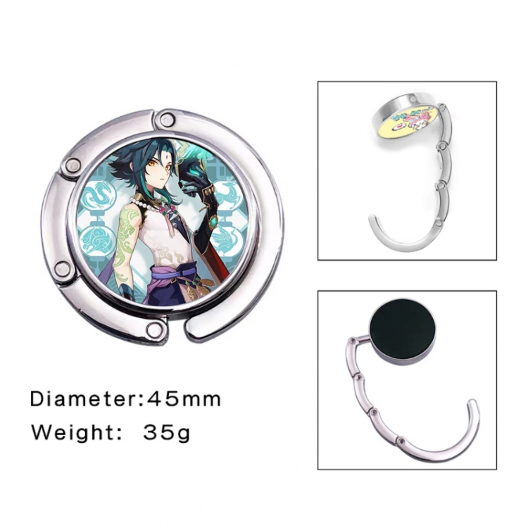 Genshin Impact Anime folding bag hanger table edge bag hook 45mm