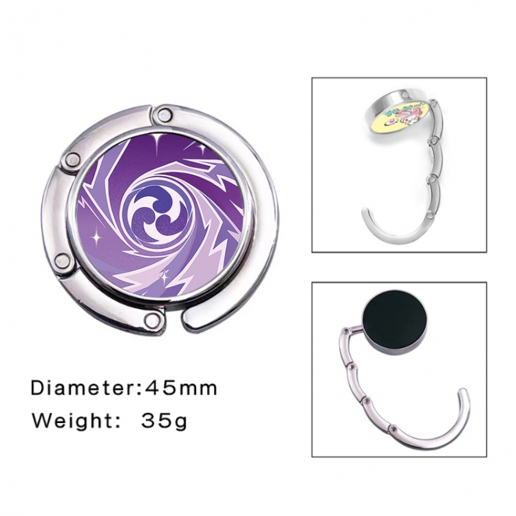 Genshin Impact Anime folding bag hanger table edge bag hook 45mm