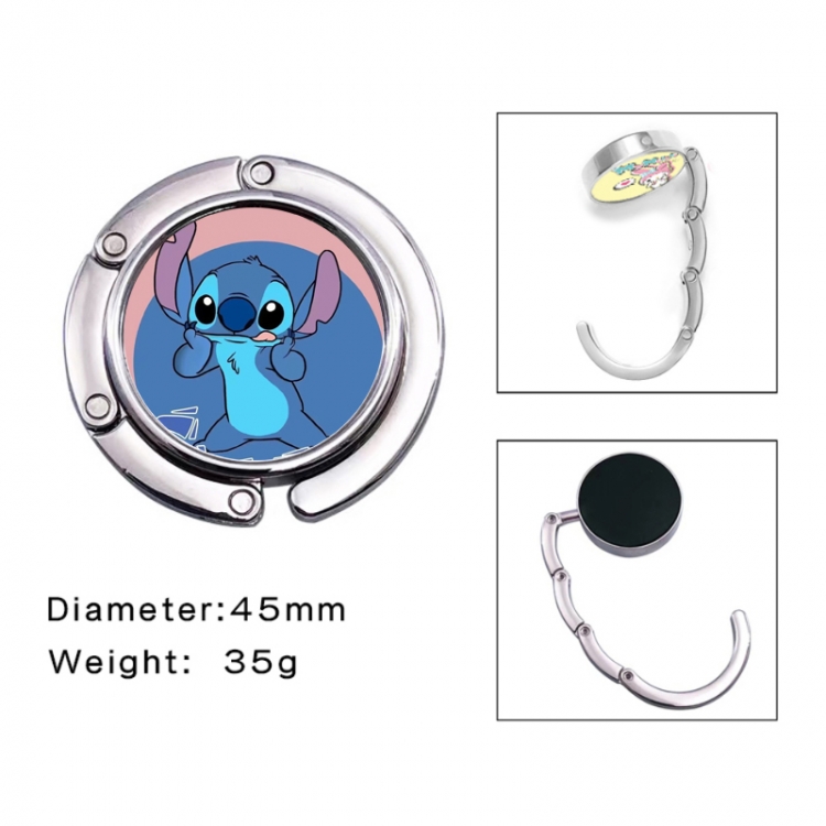 Lilo & Stitch Anime folding bag hanger table edge bag hook 45mm