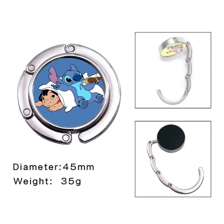 Lilo & Stitch Anime folding bag hanger table edge bag hook 45mm