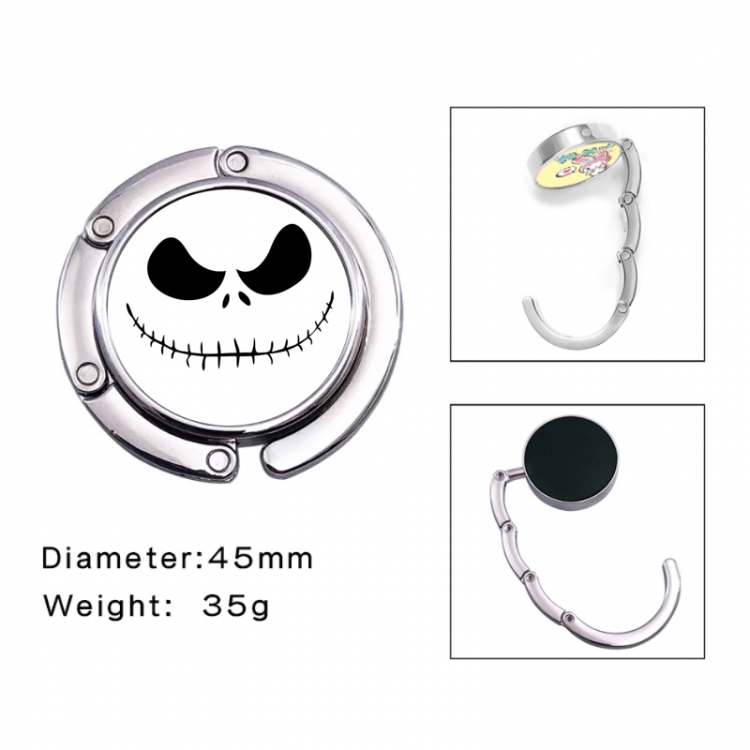 The Nightmare Before Christmas Anime folding bag hanger table edge bag hook 45mm