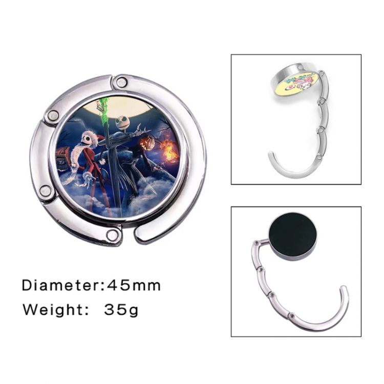 The Nightmare Before Christmas Anime folding bag hanger table edge bag hook 45mm