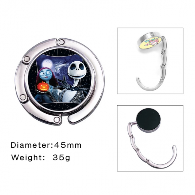 The Nightmare Before Christmas Anime folding bag hanger table edge bag hook 45mm