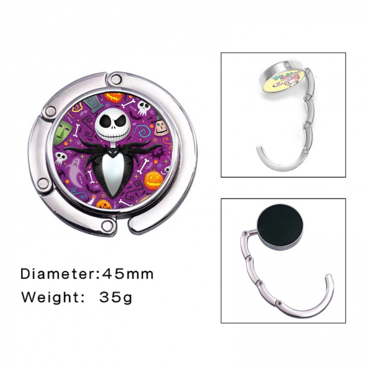 The Nightmare Before Christmas Anime folding bag hanger table edge bag hook 45mm