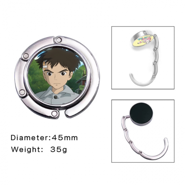 The Boy and the Heron Anime folding bag hanger table edge bag hook 45mm