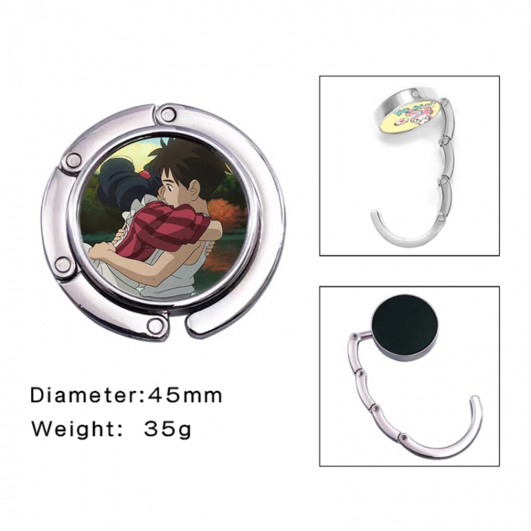 The Boy and the Heron Anime folding bag hanger table edge bag hook 45mm