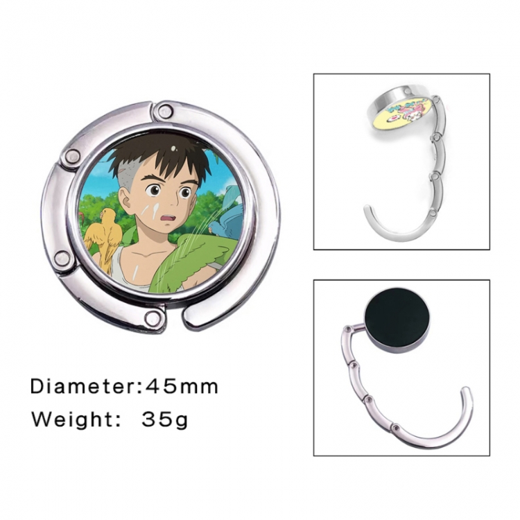The Boy and the Heron Anime folding bag hanger table edge bag hook 45mm