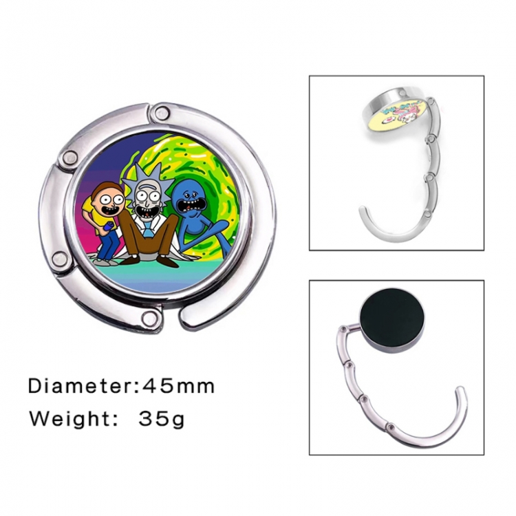 Rick and Morty Anime folding bag hanger table edge bag hook 45mm