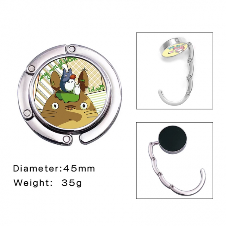 TOTORO Anime folding bag hanger table edge bag hook 45mm