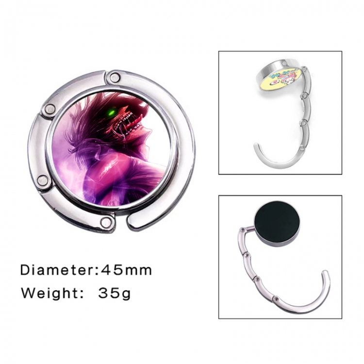 Shingeki no Kyojin Anime folding bag hanger table edge bag hook 45mm