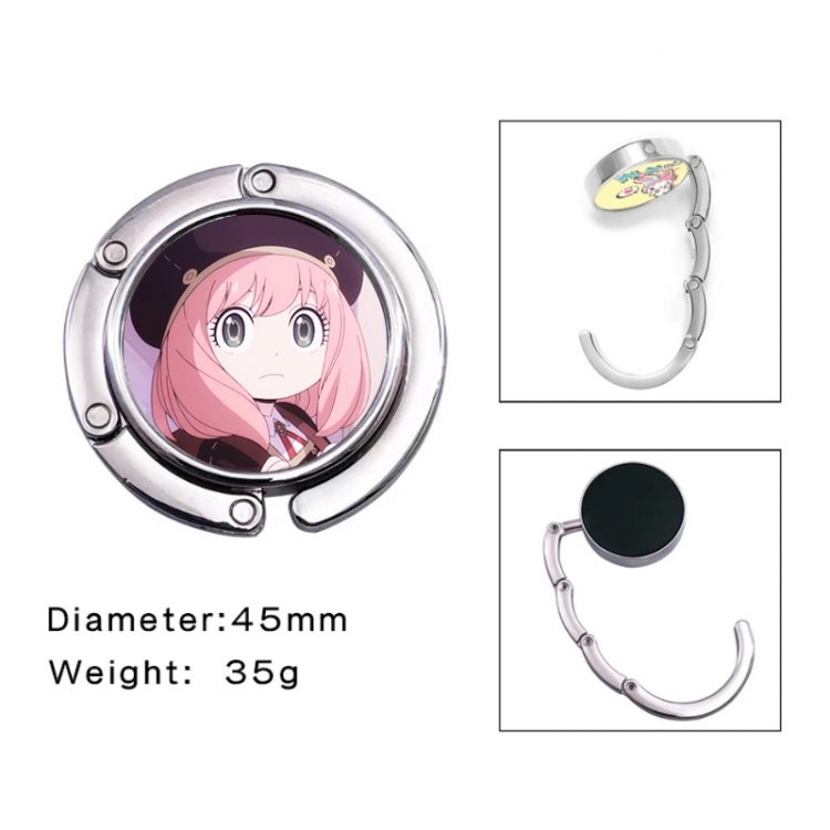 SPYxFAMILY Anime folding bag hanger table edge bag hook 45mm