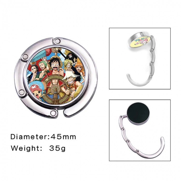 One Piece Anime folding bag hanger table edge bag hook 45mm