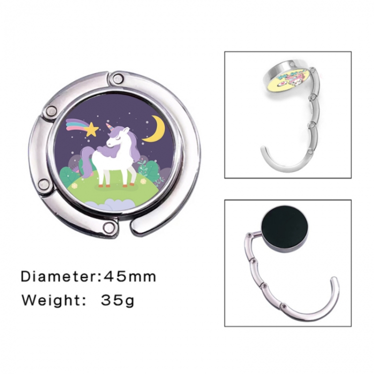 Unicorn Anime folding bag hanger table edge bag hook 45mm