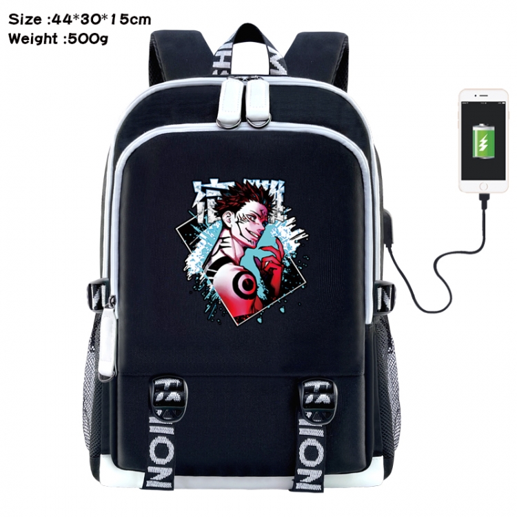 Jujutsu Kaisen Anime Double Zipper Data Backpack 44X30X15CM