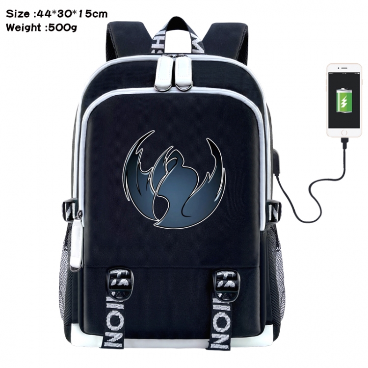 Solo Leveling:Arise Anime Double Zipper Data Backpack 44X30X15CM