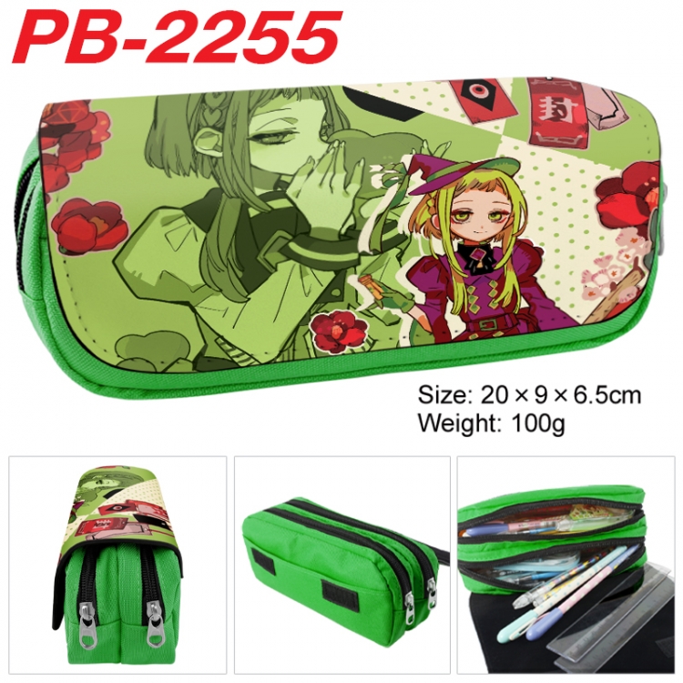 Toilet-bound Hanako-kun Anime double-layer pu leather printing pencil case 20x9x6.5cm