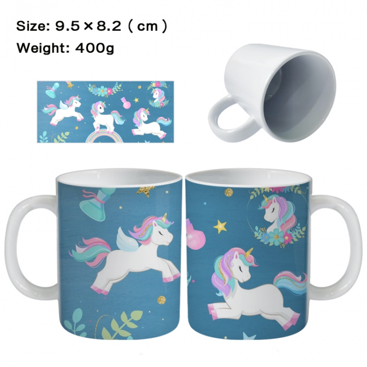 Unicorn Anime peripheral ceramic cup tea cup drinking cup 9.5X8.2cm