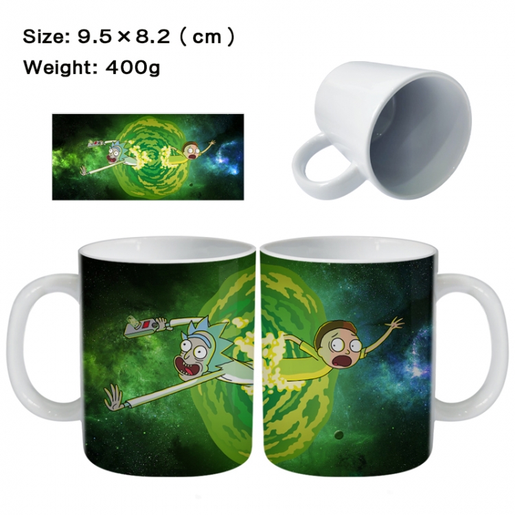 Rick and Morty Anime peripheral ceramic cup tea cup drinking cup 9.5X8.2cm