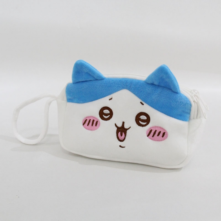Self deprecating bear  Crystal Super Soft+PP Cotton Plush Makeup Bag 22x13x6cm