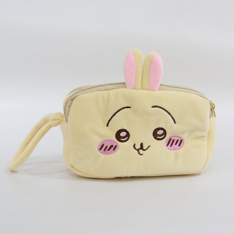 Self deprecating bear  Crystal Super Soft+PP Cotton Plush Makeup Bag 22x13x6cm