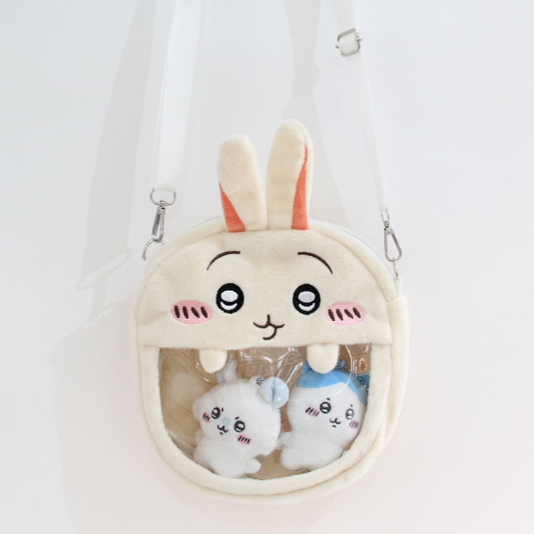 Self deprecating bear Crystal Super Soft+PP Cotton Plush Round Shoulder Bag 21x2x21cm