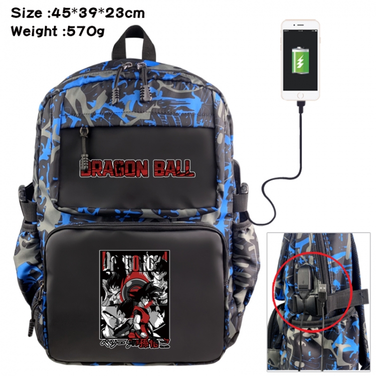 DRAGON BALL Anime waterproof nylon camouflage backpack School Bag 45X39X23CM
