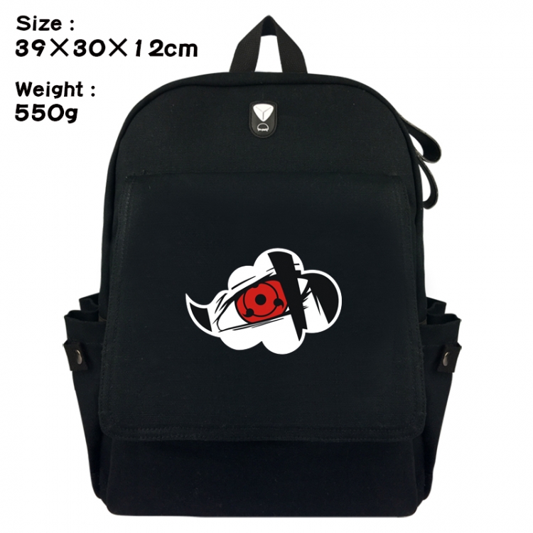 Naruto Canvas Flip Backpack Student Schoolbag Headphone Hole 39X30X12CM 