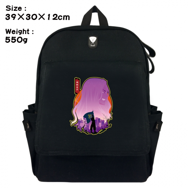 Tokyo Revengers Canvas Flip Backpack Student Schoolbag Headphone Hole 39X30X12CM 