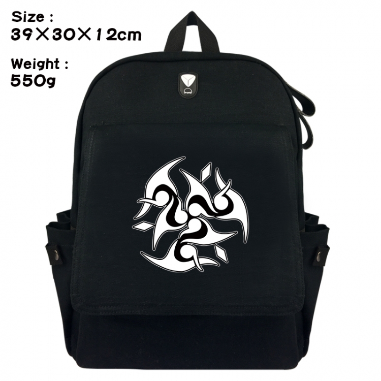 Honkai: Star Rail Canvas Flip Backpack Student Schoolbag Headphone Hole 39X30X12CM 