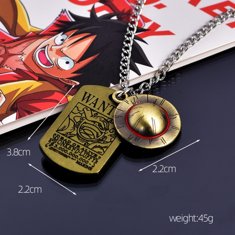 One Piece Anime peripheral double pendant necklace pendant  price for 5 pcs