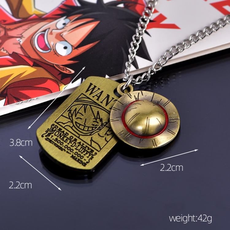 One Piece Anime peripheral double pendant necklace pendant  price for 5 pcs