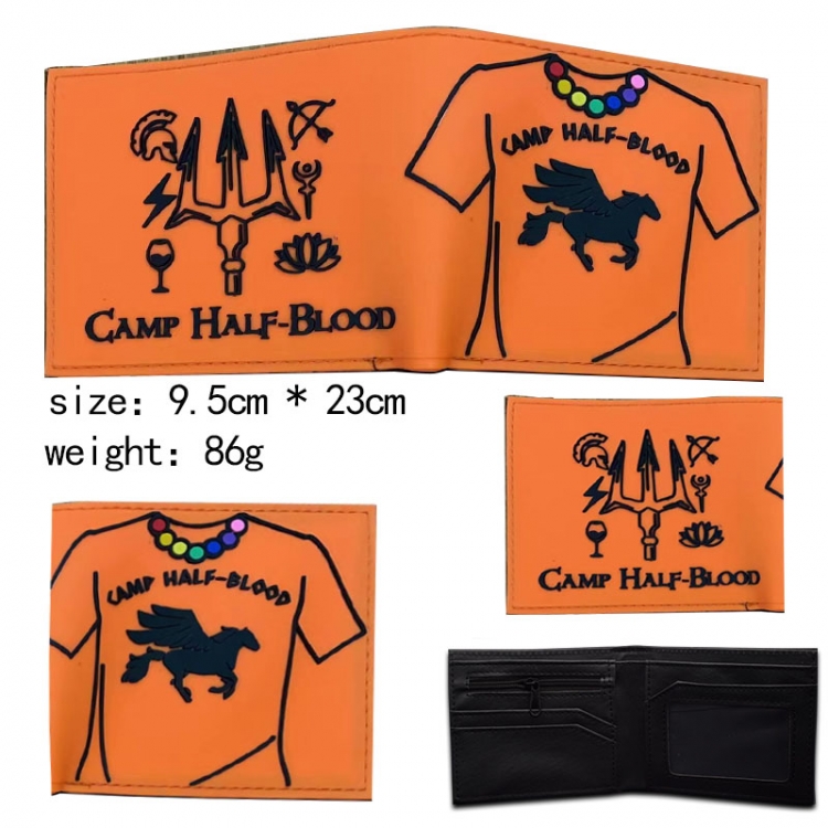 percy jackson Silicone PVC Wallet Short Half Fold Wallet 9.5X23CM