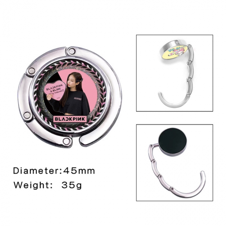 BLACK PINK Anime folding bag hanger table edge bag hook 45mm