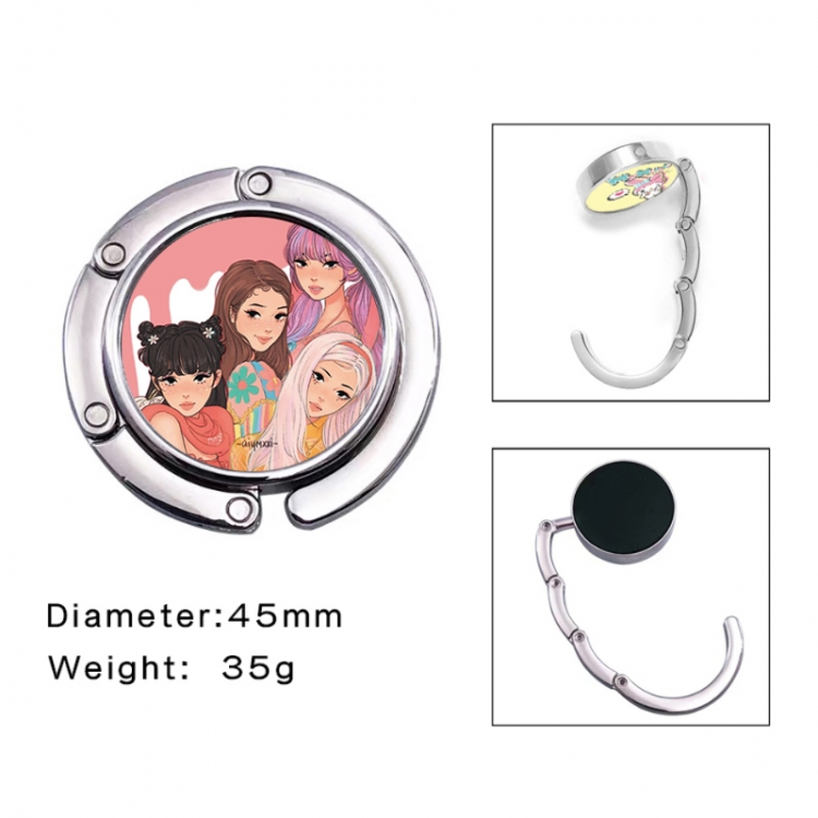 BLACK PINK Anime folding bag hanger table edge bag hook 45mm