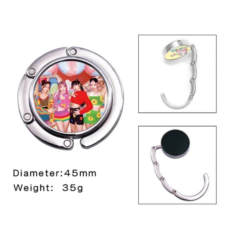 BLACK PINK Anime folding bag hanger table edge bag hook 45mm