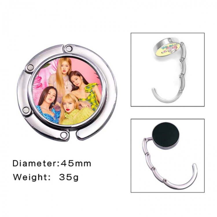 BLACK PINK Anime folding bag hanger table edge bag hook 45mm