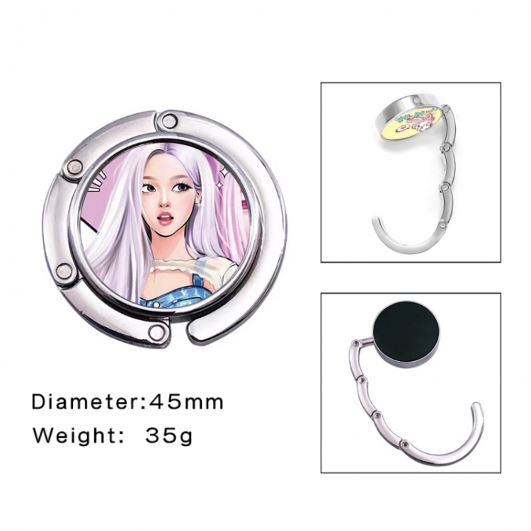 BLACK PINK Anime folding bag hanger table edge bag hook 45mm