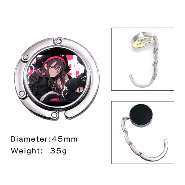 BLACK PINK Anime folding bag hanger table edge bag hook 45mm