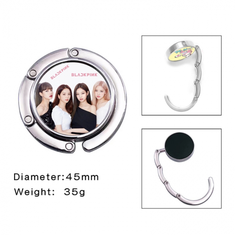 BLACK PINK Anime folding bag hanger table edge bag hook 45mm