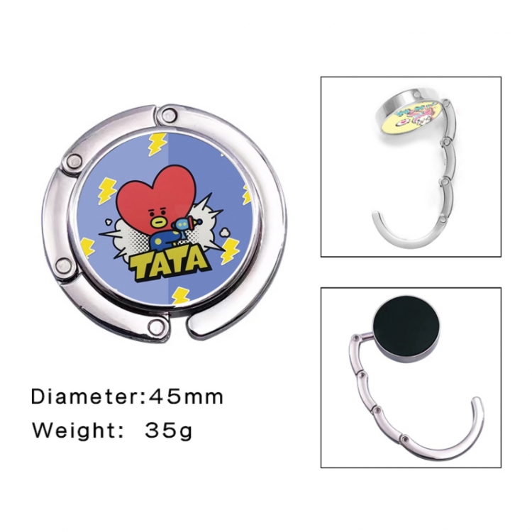 BTS Anime folding bag hanger table edge bag hook 45mm