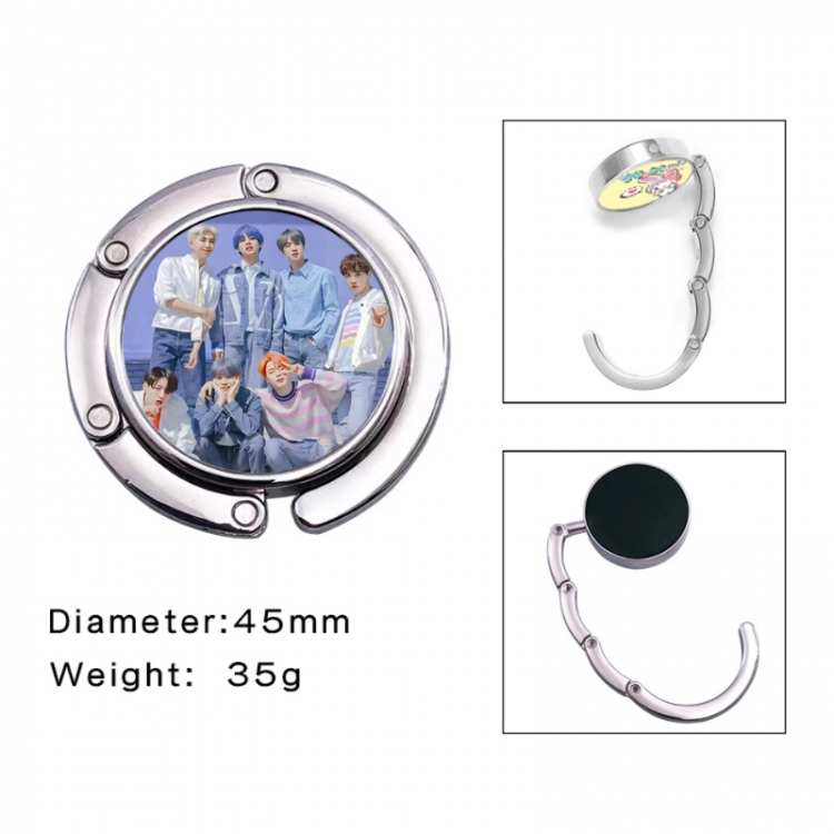 BTS Anime folding bag hanger table edge bag hook 45mm
